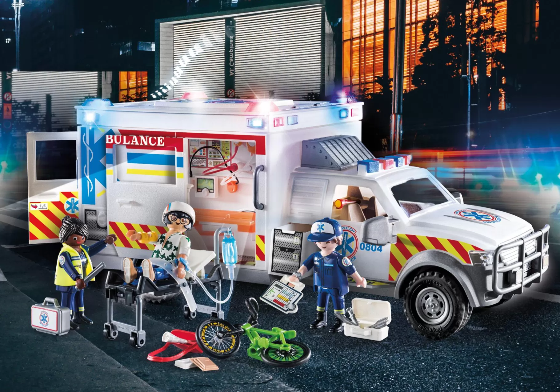 Akcja I Przygoda | Bohaterowie Dnia Codziennego | PLAYMOBIL Ambulans pogotowia ratunkowego: US Ambulance