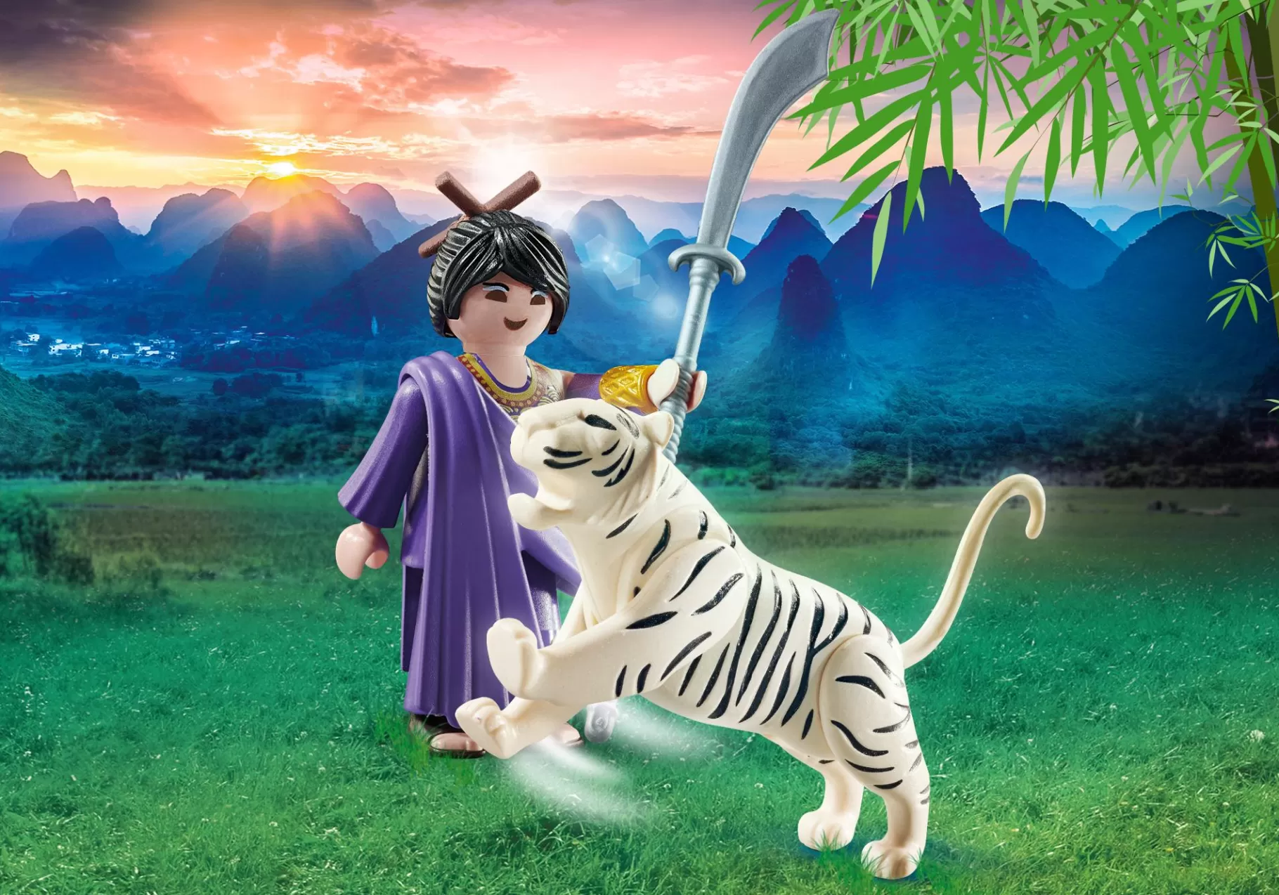 Fantazja | PLAYMOBIL Azjatycka wojowniczka z tygrysem