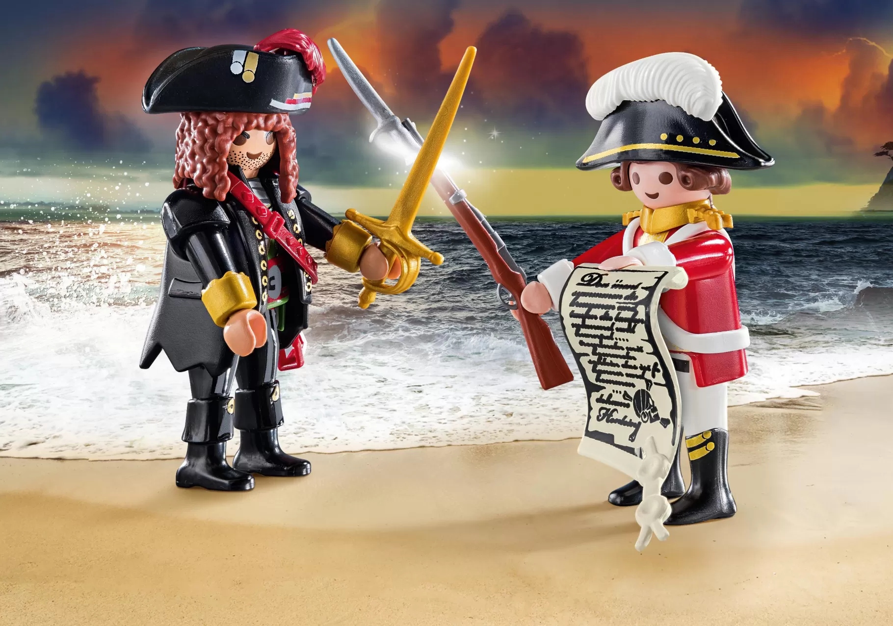 Akcja I Przygoda | PLAYMOBIL DuoPack Pirat i oficer Rotrock