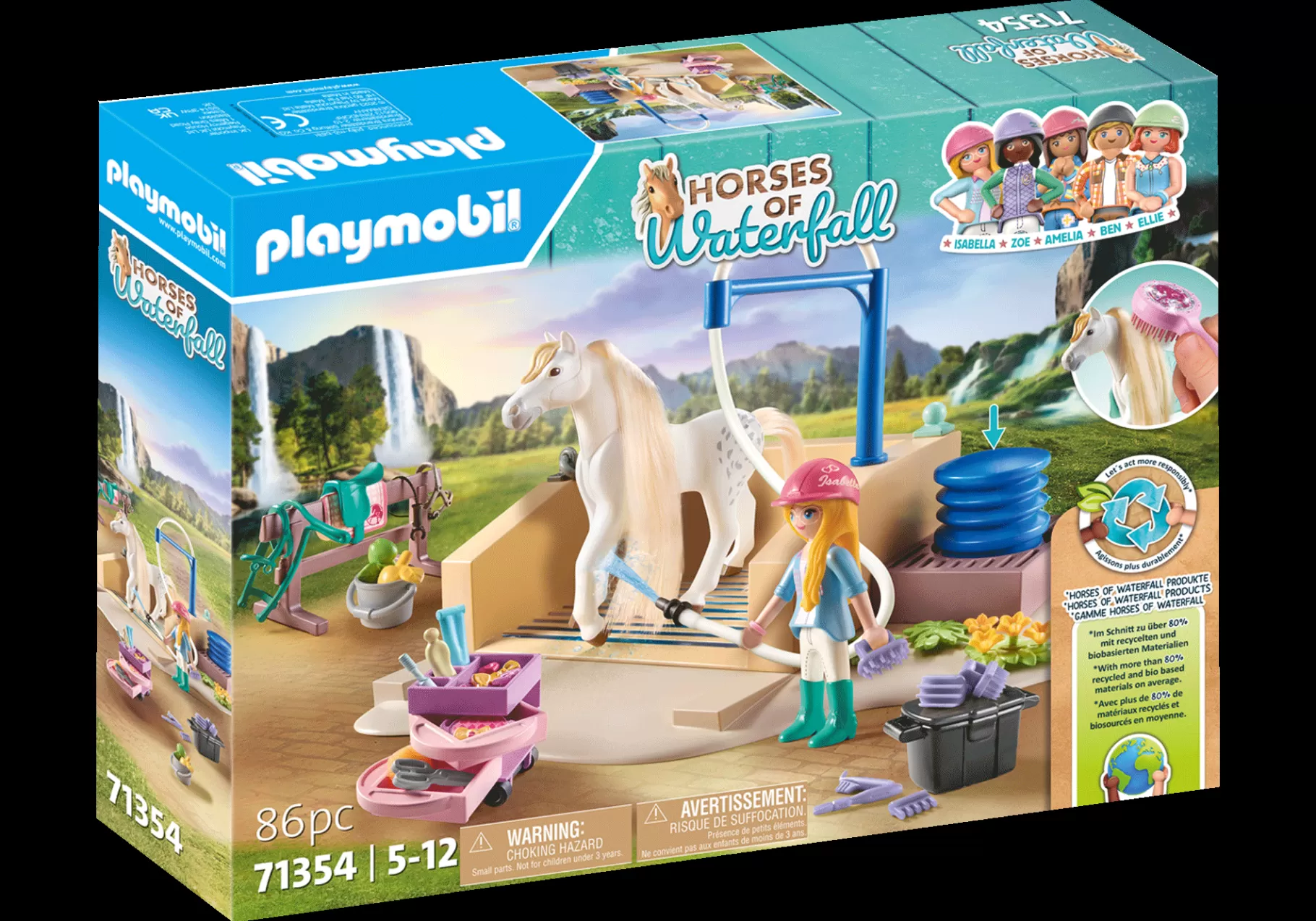 Zwierzęta | PLAYMOBIL Isabella i Lioness z myjnią dla koni