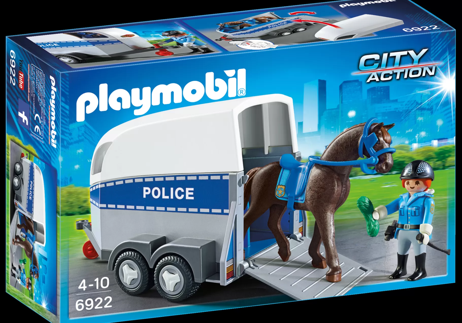 Bohaterowie Dnia Codziennego | Akcja I Przygoda | PLAYMOBIL Jednostka konna z przyczepką