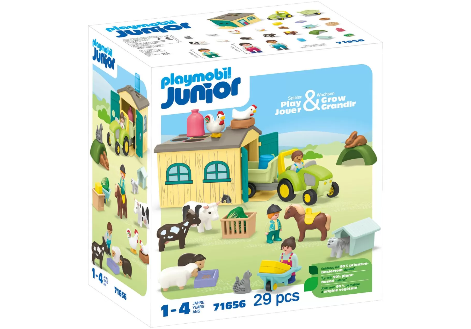 Życie Rodzinne | PLAYMOBIL JUNIOR: Przygoda na gospodarstwie z traktorem, przyczepą i zwierzętami