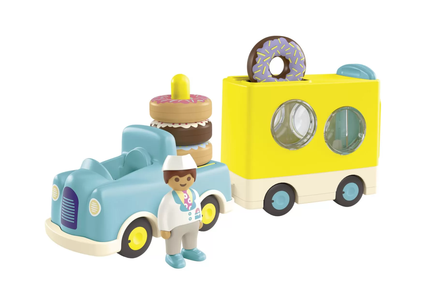 Życie Rodzinne | PLAYMOBIL JUNIOR: Szalony Donut Truck z funkcją układania i sortowania