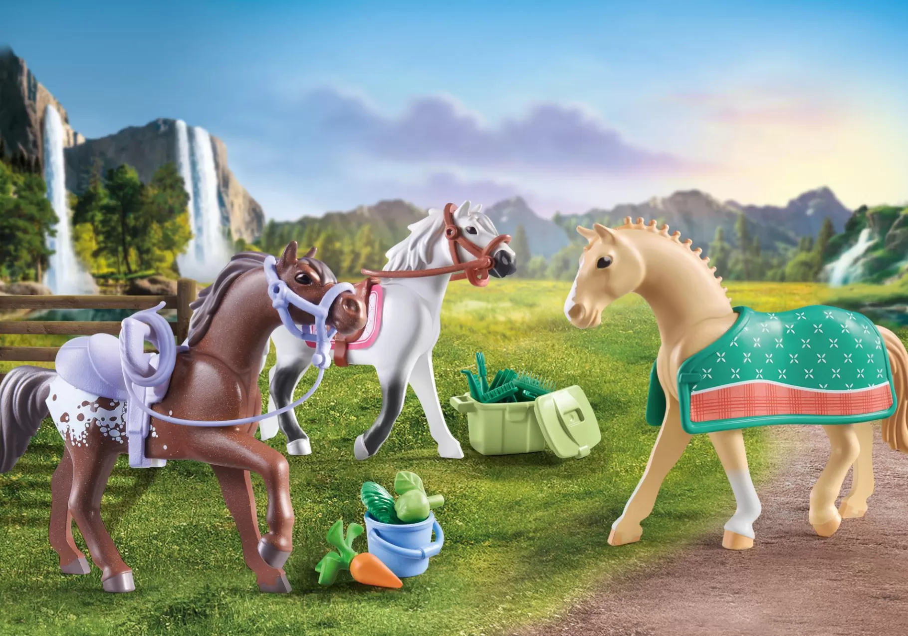 Zwierzęta | PLAYMOBIL 3 konie: Morgan, Quarter Horse i Angloar