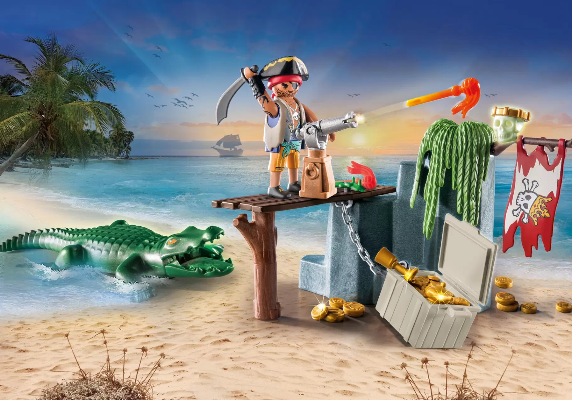 Fantazja | Akcja I Przygoda | PLAYMOBIL Pirat z aligatorem