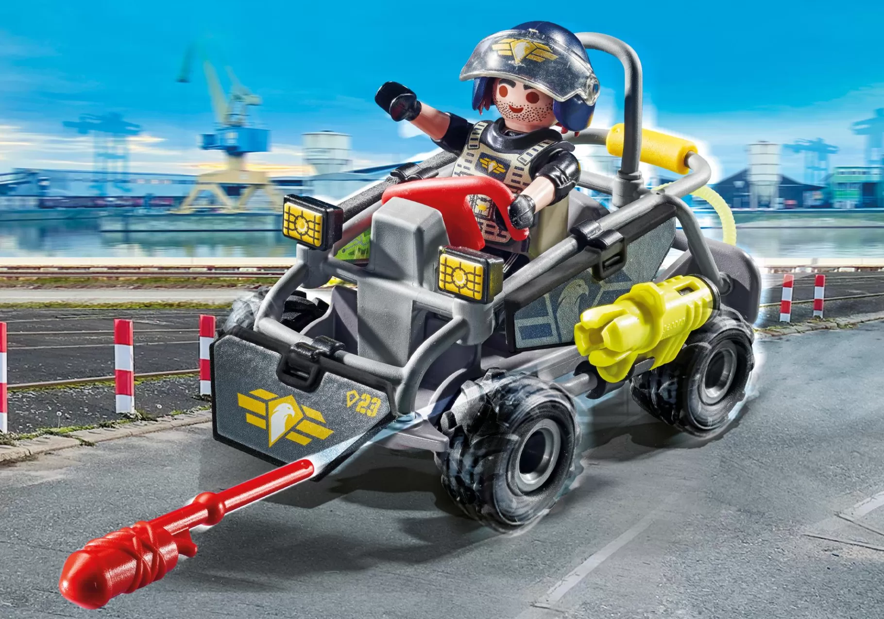 Akcja I Przygoda | Bohaterowie Dnia Codziennego | PLAYMOBIL Quad terenowy jednostki specjalnej