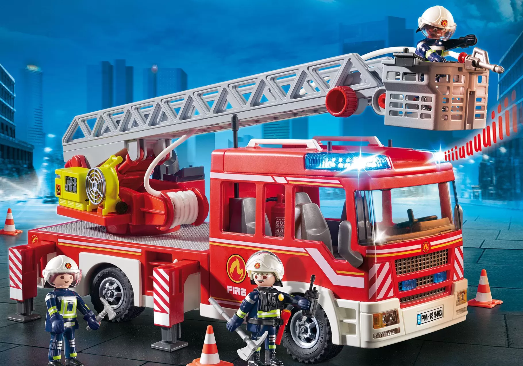 Bohaterowie Dnia Codziennego | Akcja I Przygoda | PLAYMOBIL Samochód strażacki z drabiną