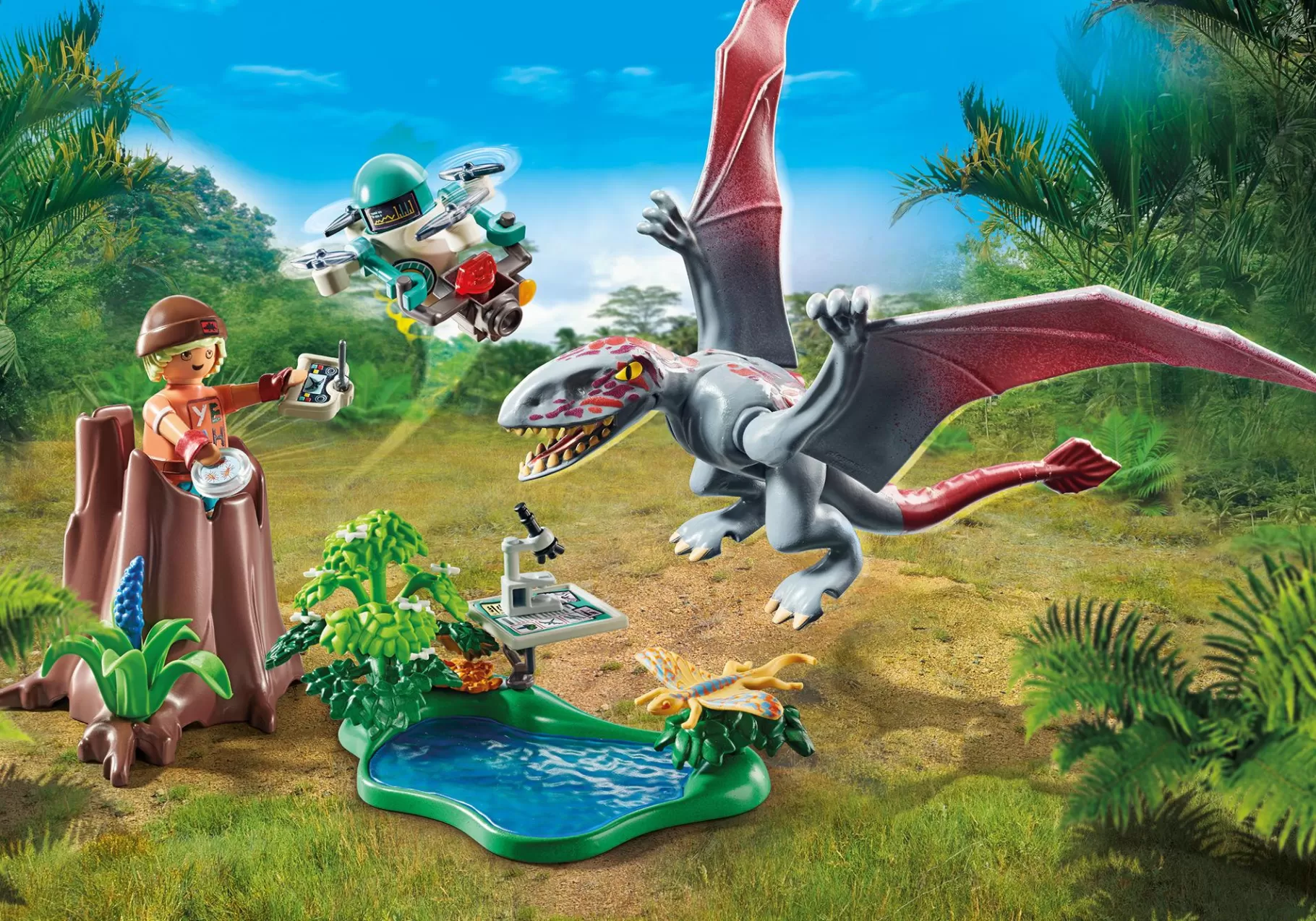 Fantazja | Dinozaury I Smoki | PLAYMOBIL Stacja badawcza dla dinozaurów Dimorfodonów