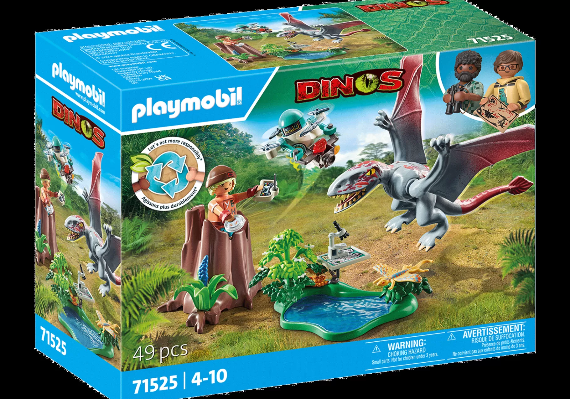 Fantazja | Dinozaury I Smoki | PLAYMOBIL Stacja badawcza dla dinozaurów Dimorfodonów