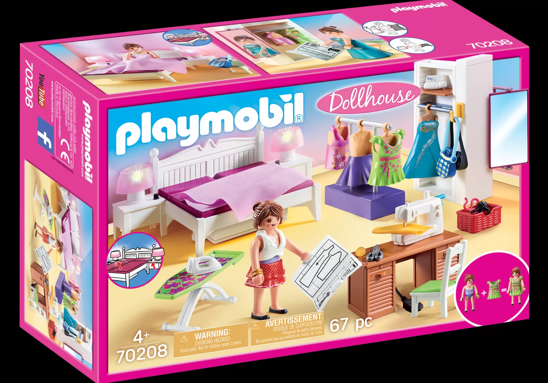 Życie Rodzinne | Dollhouse | PLAYMOBIL Sypialnia z kącikiem do szycia