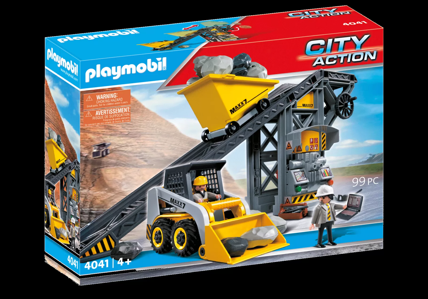 Bohaterowie Dnia Codziennego | Akcja I Przygoda | PLAYMOBIL Transporter z mini ładowarką