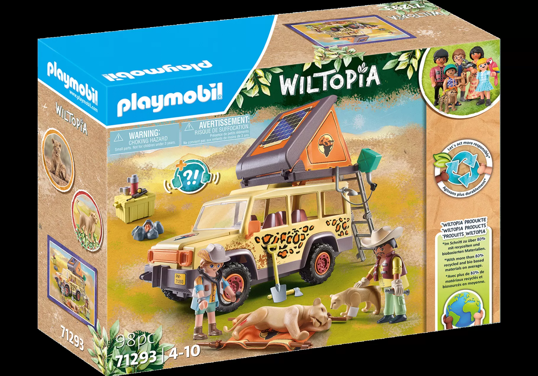 Zwierzęta | PLAYMOBIL Wiltopia - Z samochodem terenowym wśród lwów