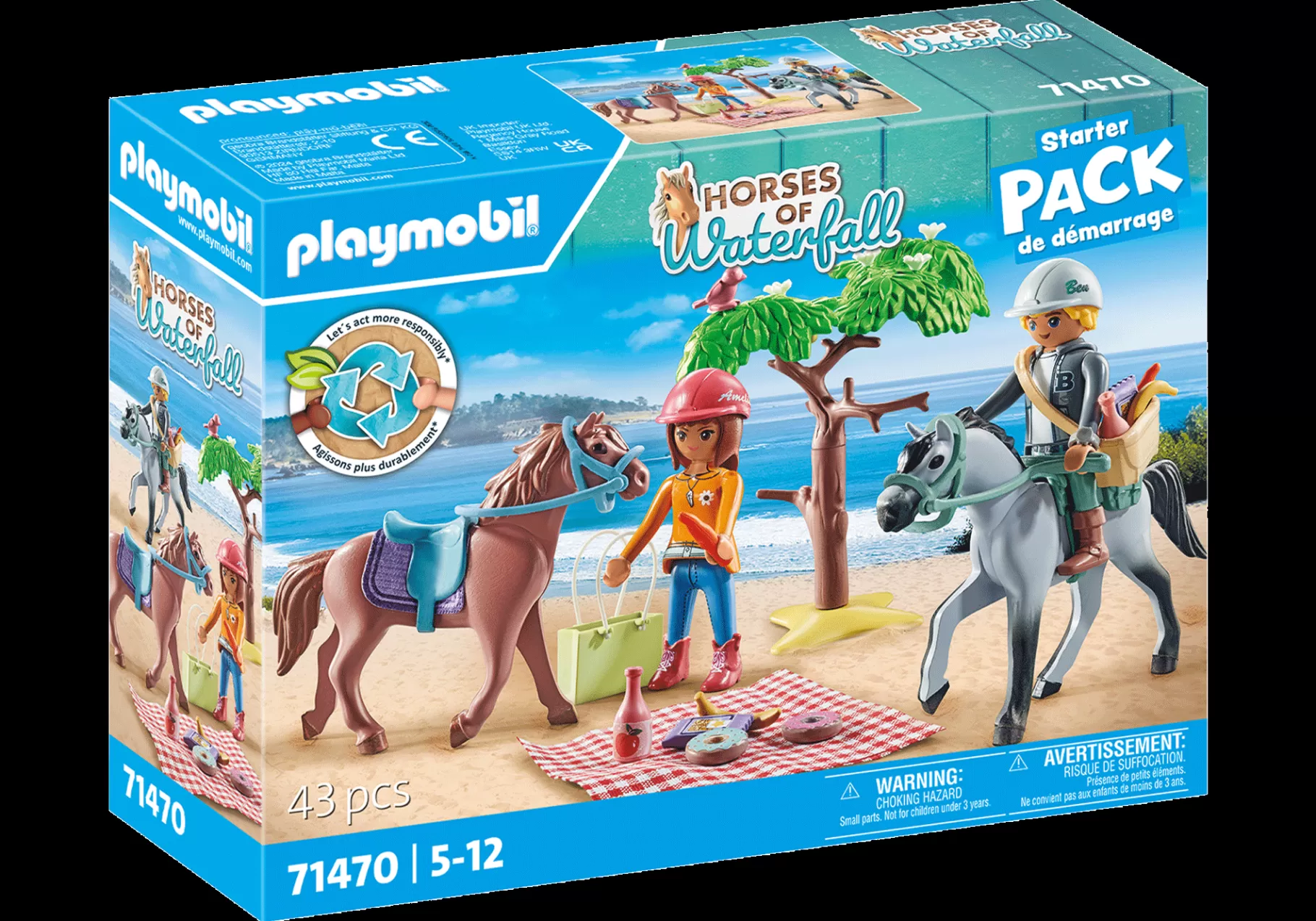 Zwierzęta | PLAYMOBIL Wycieczka konna na plażę z Amelią i Benem