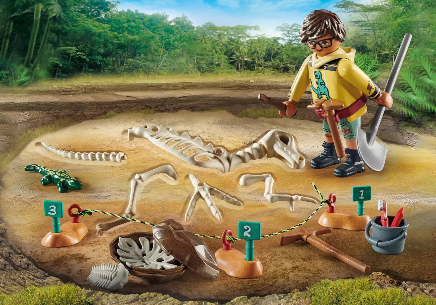 Fantazja | Dinozaury I Smoki | PLAYMOBIL Wykopalisko ze szkieletem dinozaura